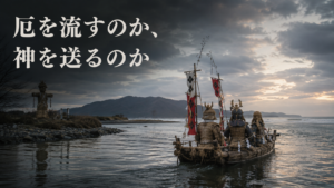 秋田各地に残る鹿島流しでは、武者姿の鹿島人形を舟に乗せ、川や海へ送り出す。男鹿では人形に災厄を背負わせる一方、漂着先には豊漁をもたらすという伝承も残る。人形道祖神、鹿島信仰、虫送り、菅江真澄の記録から、鹿島人形の正体と地域差を探る。